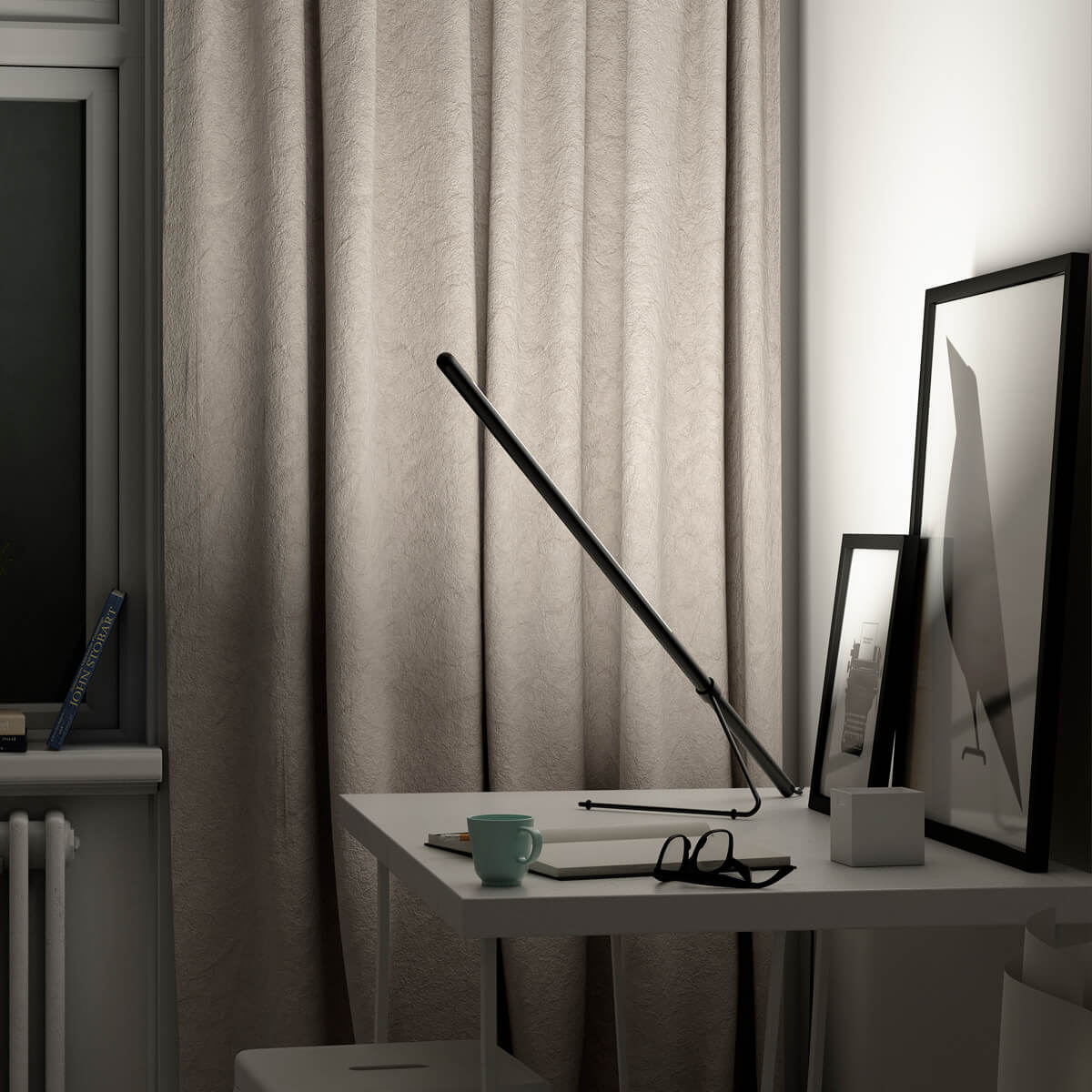 Belux Tubo LED Tischleuchte, schwarz