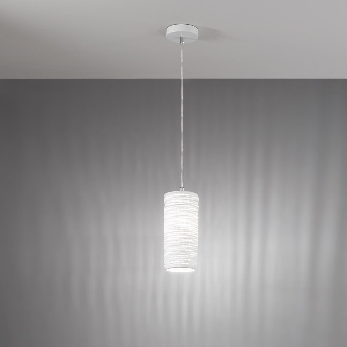 Fabas Luce Marbella Pendelleuchte, Keramik weiß