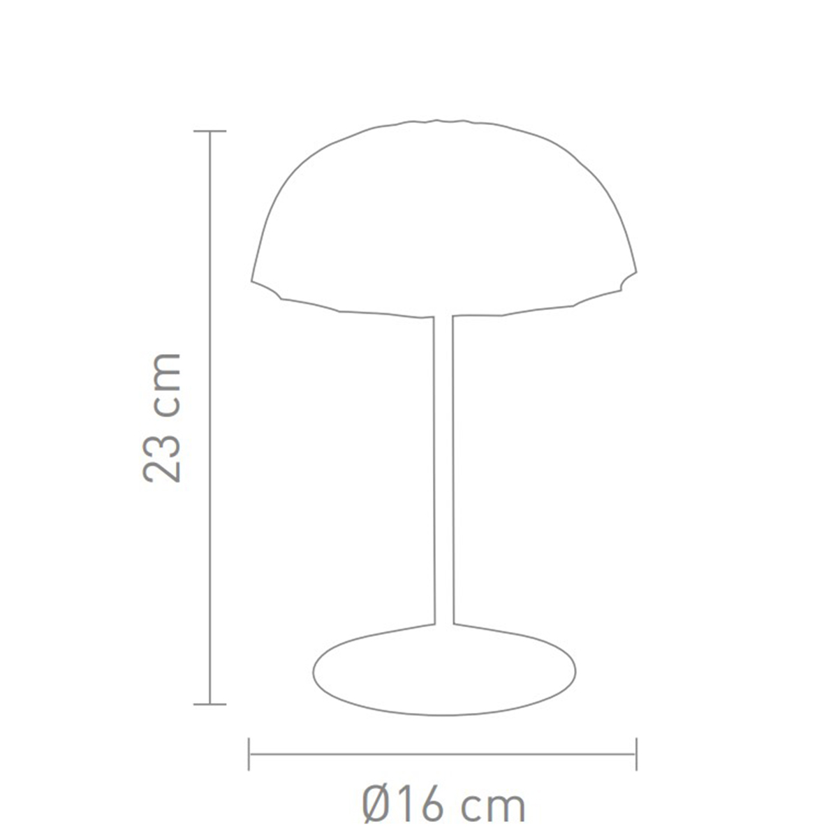 Sompex Ombrellino LED Akkuleuchte, Maßzeichnung