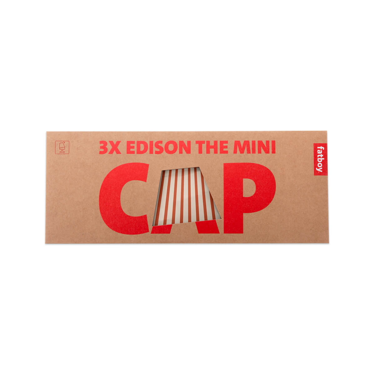 Mini Cappie Stripe-a-Pose-Terracotta, 3er-Set, für Edison the Mini