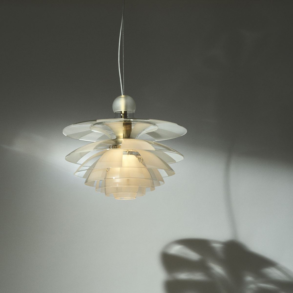 Louis Poulsen PH Septima Pendelleuchte, Messing, Glas: klar / matt