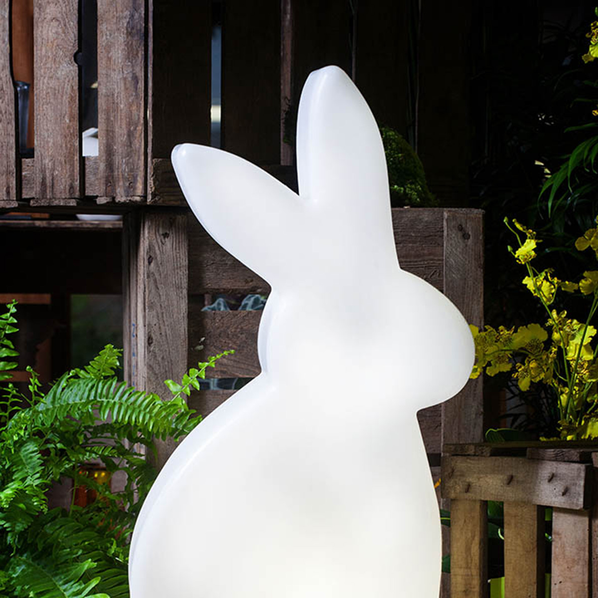 8 seasons design Shining Rabbit RGB LED Dekoleuchte, Höhe: 50 cm, weiß