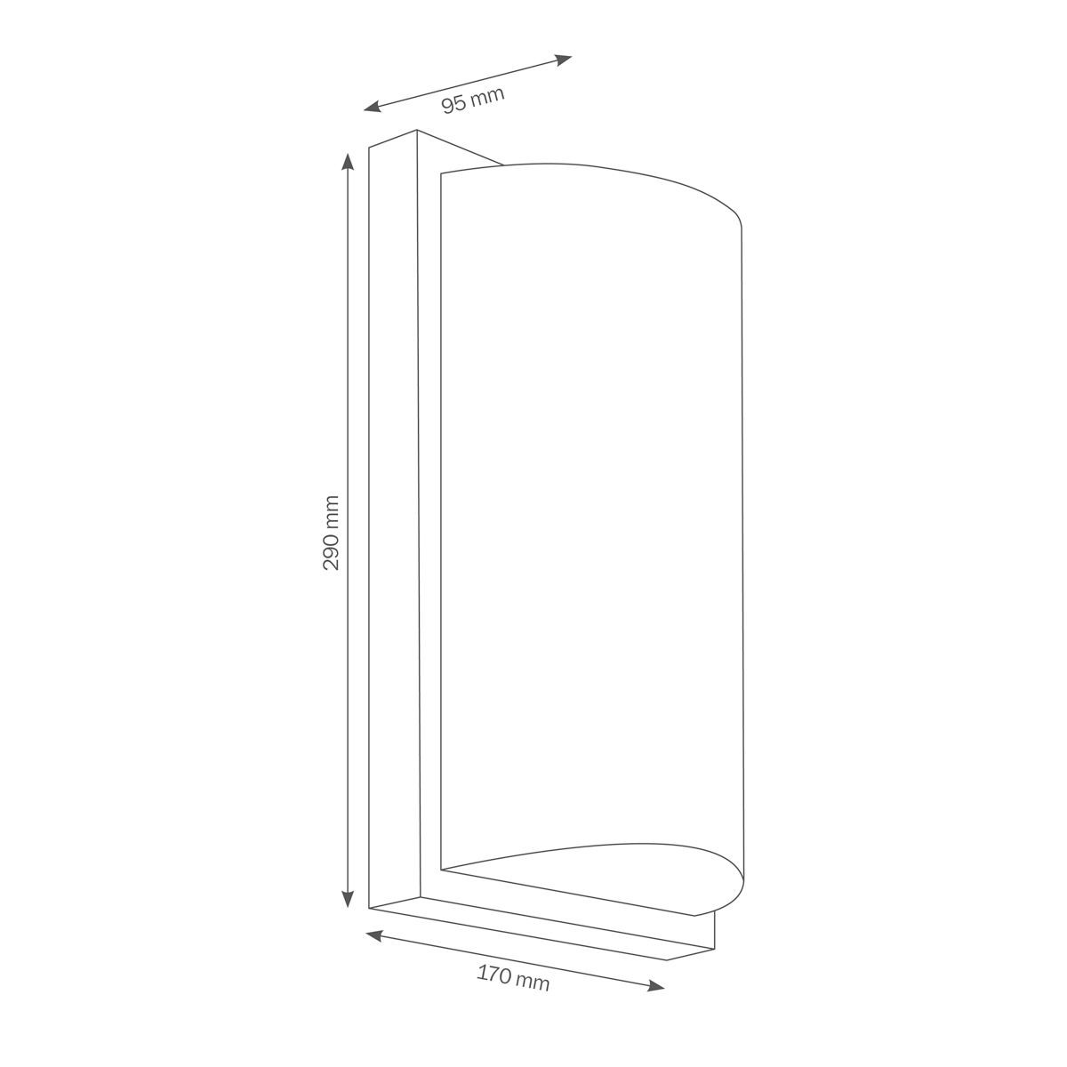 LCD Außenleuchten 039 LED Wandleuchte