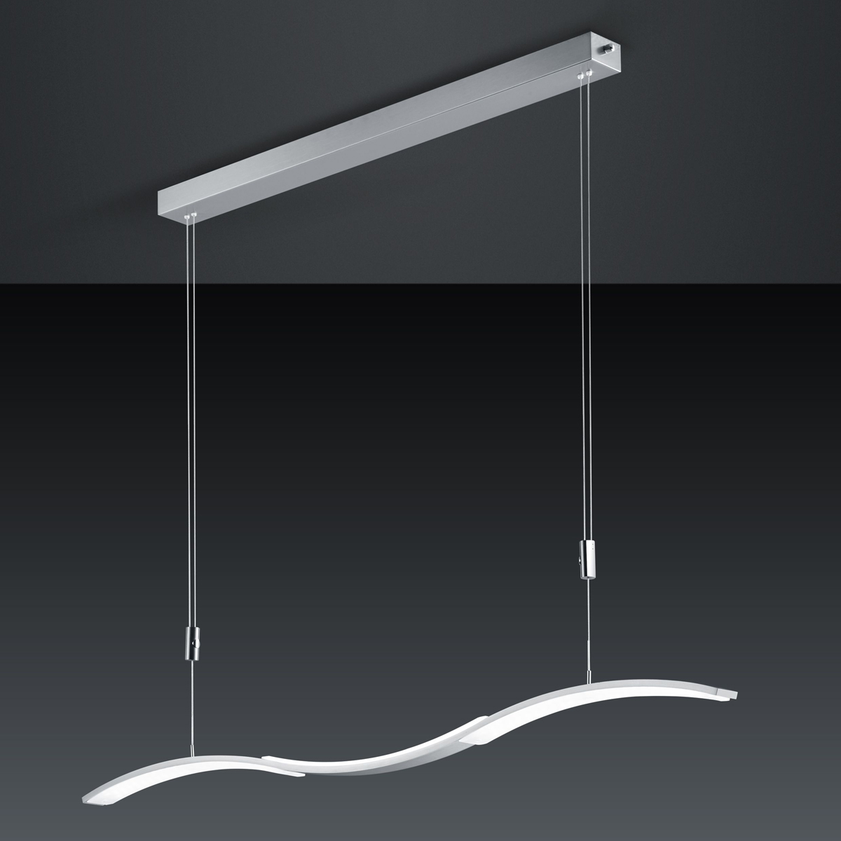 Bankamp Wave II Pendelleuchte, Nickel matt / Chrom Wave II Pendelleuchte