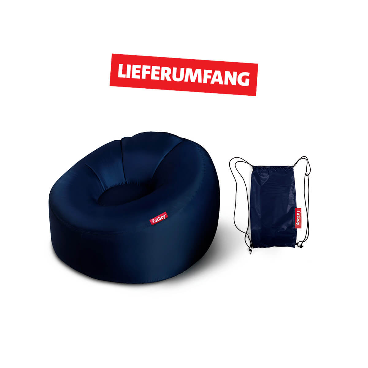 Fatboy Lamzac O 3.0 Luftsessel, Dark blue (dunkelblau), Lieferumfang