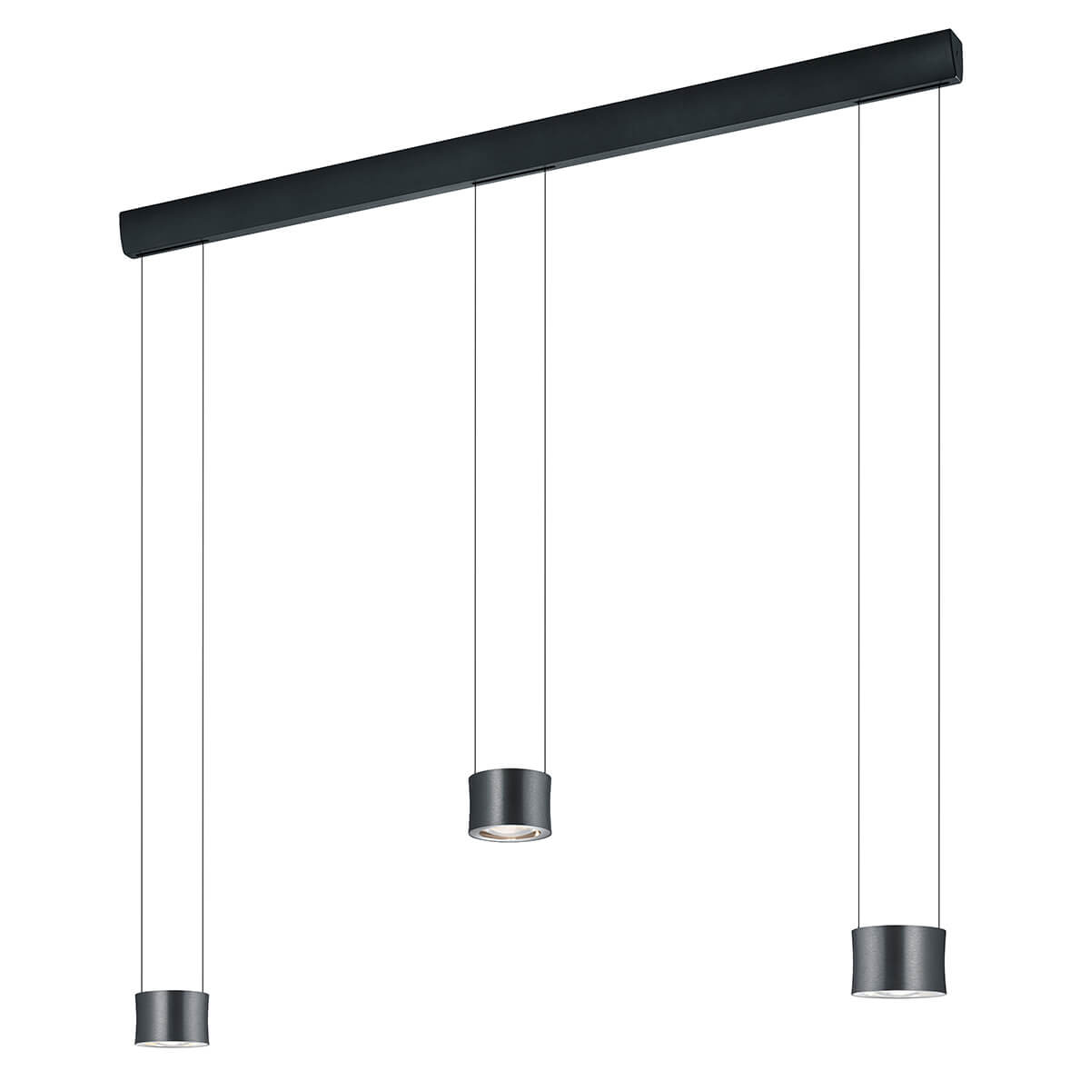 Bankamp Impulse LED Pendelleuchte, 3-flg., anthrazit matt eloxiert