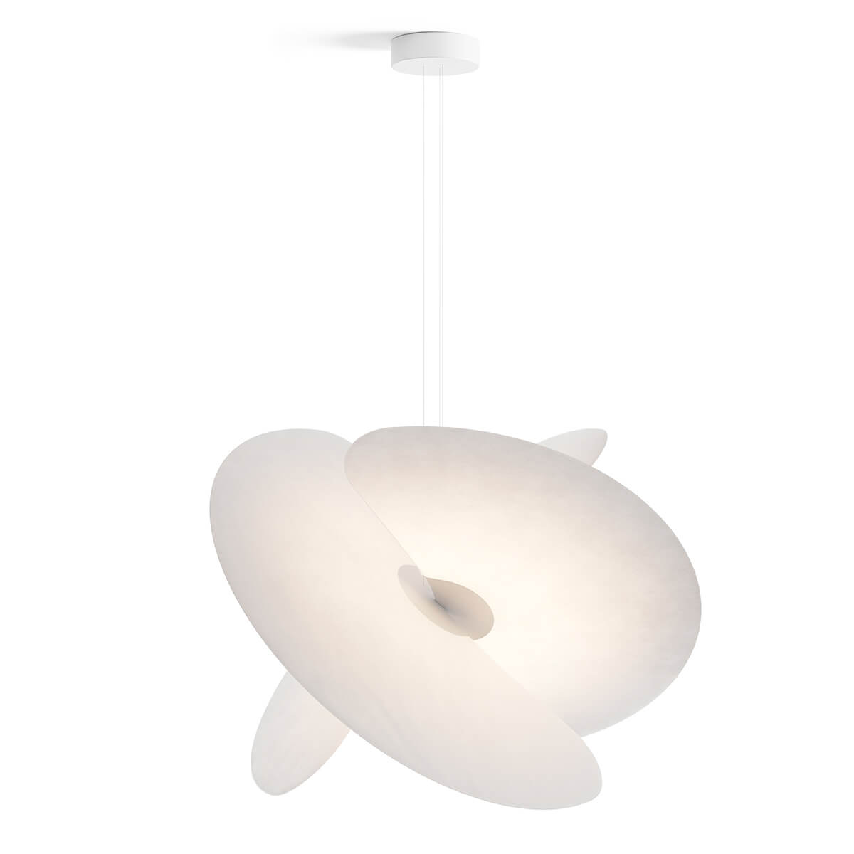 Luveplan Levante LED Sospensione, Ø: 102 cm, weiß matt