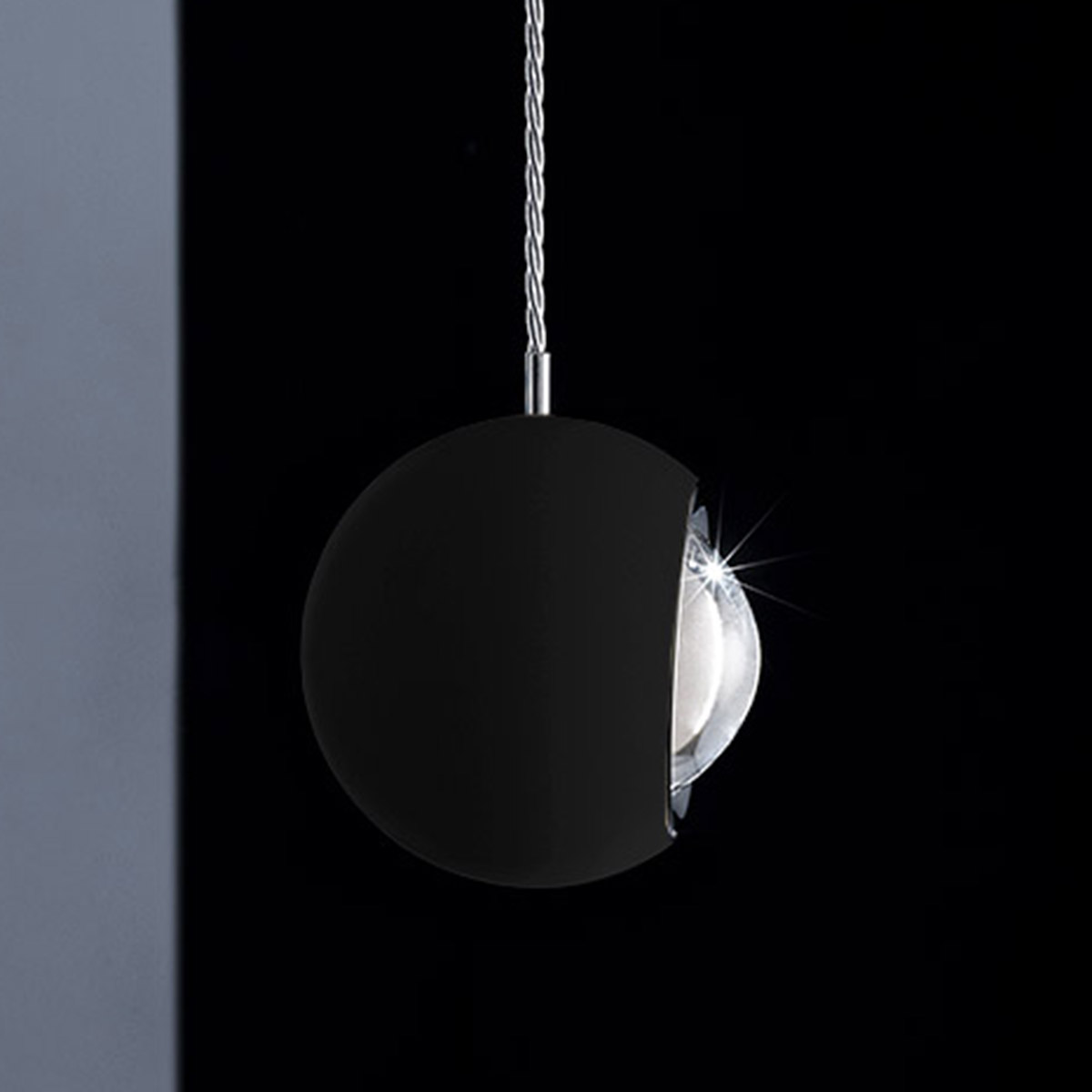Lodes Spider Pendelleuchte, 1-flg., schwarz