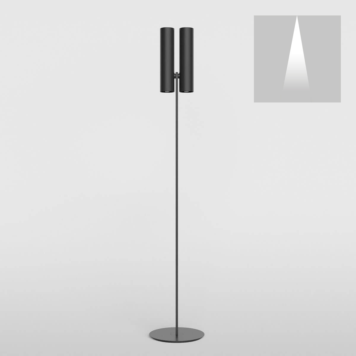 Beam angle: 30°, black matt