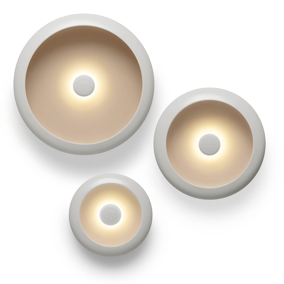 Fatboy Oloha Trio LED Akkuleuchte & Schale Light grey (hellgrau)