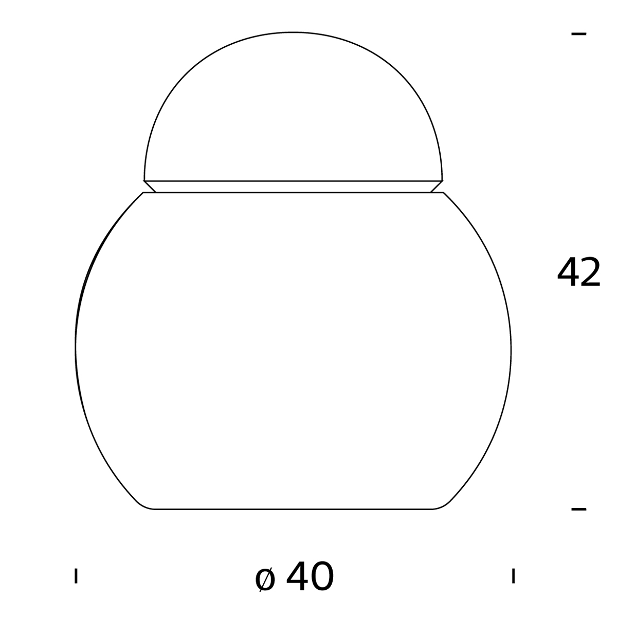 Fontana Arte Daruma Tischleuchte, Höhe: 42 cm