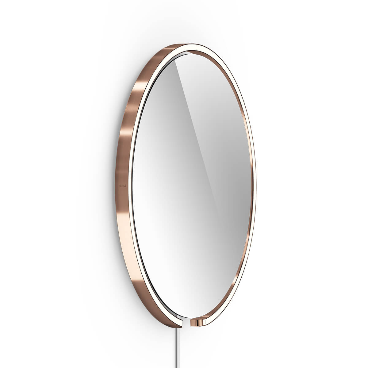 Occhio Mito sfera corda 60 wide Wand- / Spiegelleuchte, Spiegel klar, Roségold