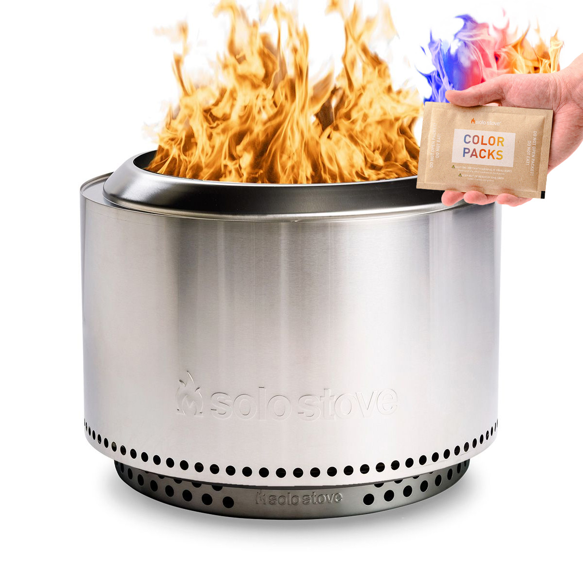 Yukon 27'' Feuerschale mit Standfuß, für 6-8 Personen, inkl. Gratis Color Pack