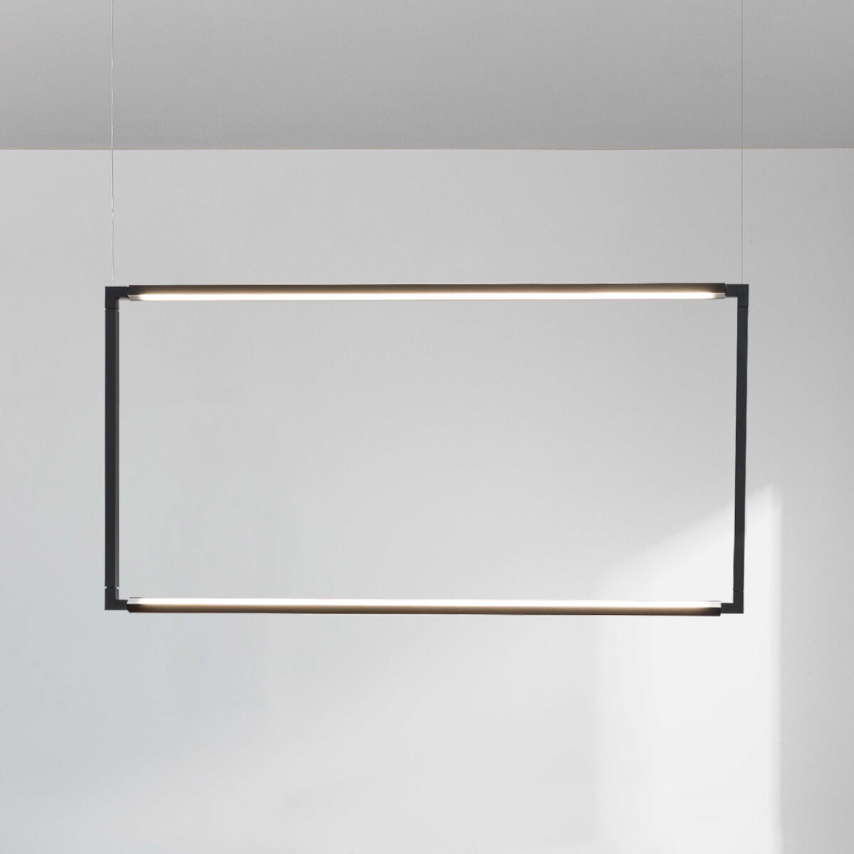Nemo Spigolo Vertical LED Sospensione, schwarz