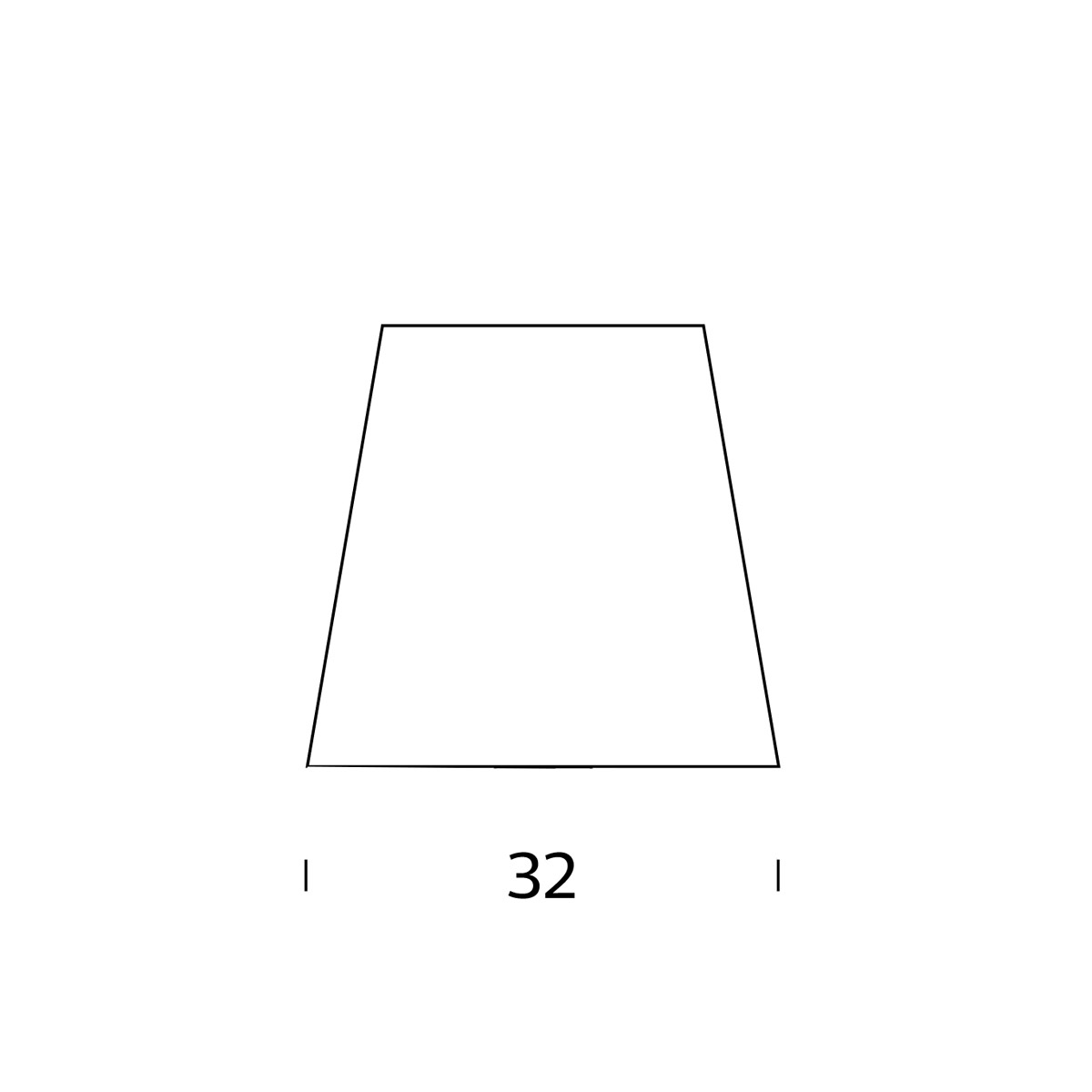 Fontana Arte Diffusor / Ersatzschirm für die Fontana Media Tischleuchte, Maßzeichnung