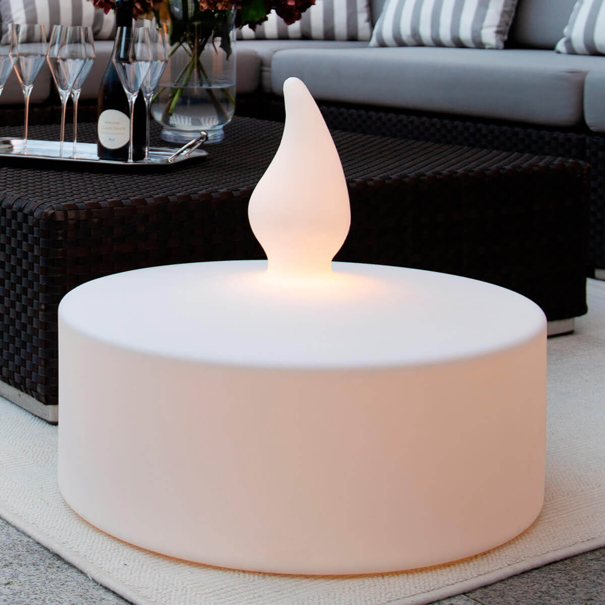 8 seasons design Shining Tealight Dekoleuchte, Ø: 60 cm, weiß
