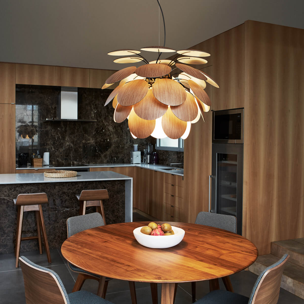 Marset Discocó Wood 68 Pendelleuchte, amerikanische Eiche