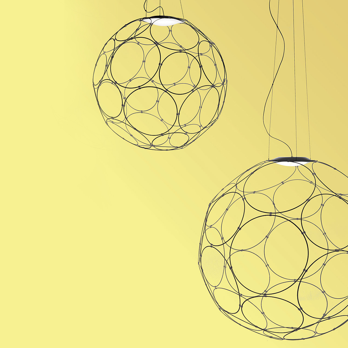 Fabbian Giro Pendelleuchte, Ø: 67 cm, anthrazit, Ambiente