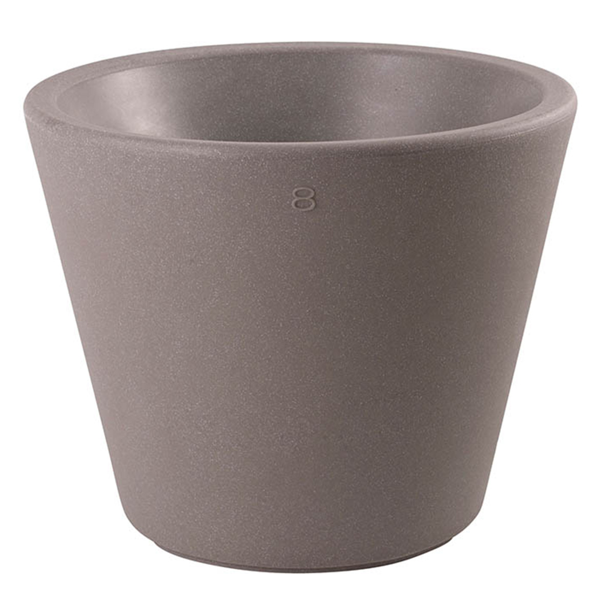 8 seasons design Shining Classic Pot XM Pflanztopf / Dekoleuchte, taupe, ausgeschaltet