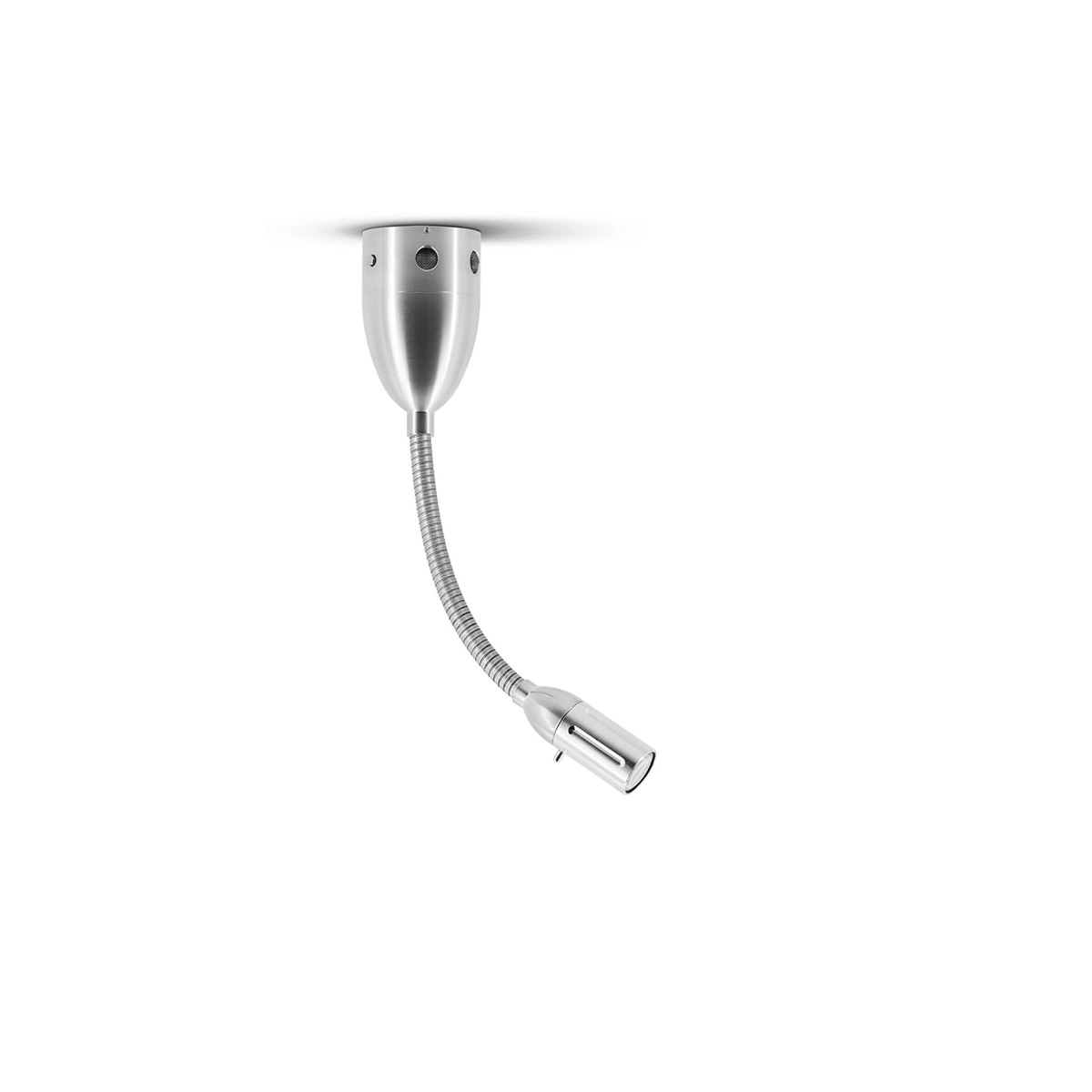 Less'n'more Zeus LED Wand- / Deckenleuchte, Flexwelle: kurz, Aluminium