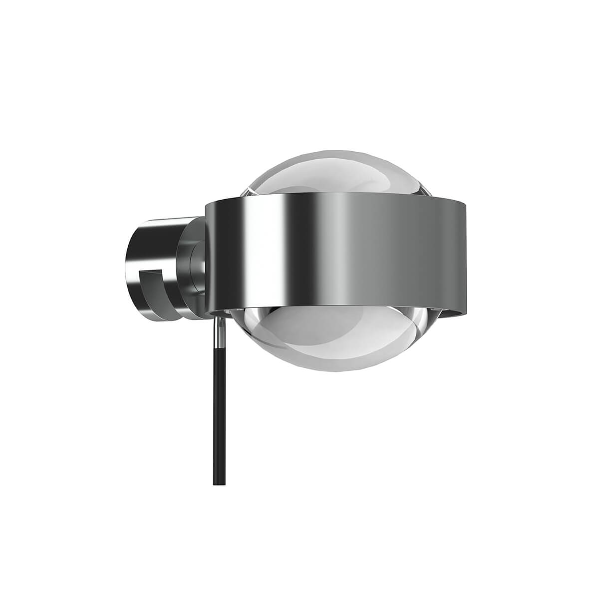 Top Light Puk Mini Fix + Klemmleuchte, Chrom matt, mit Linse klar / Linse klar (nicht inbegriffen)