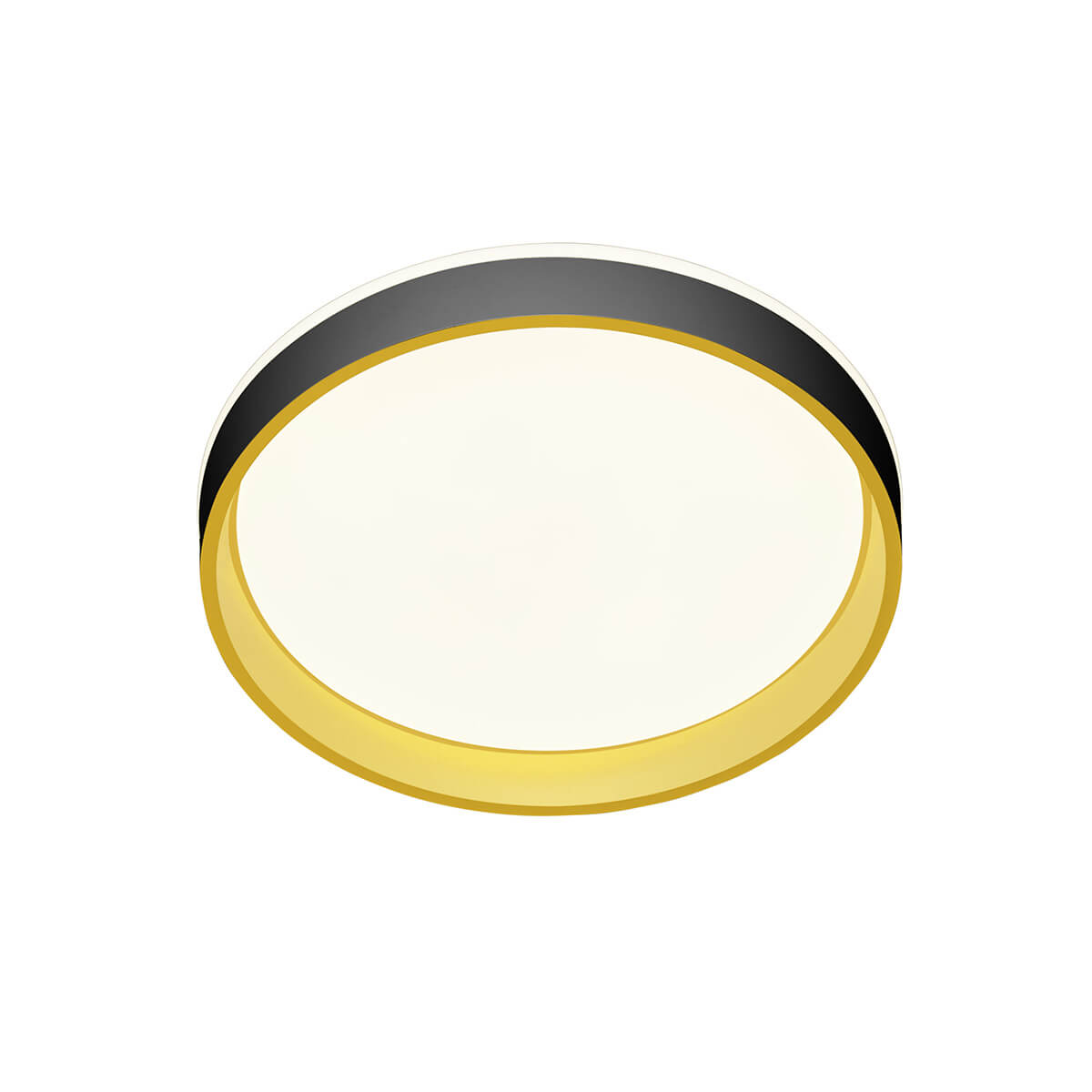 HELL Nina 70598 LED Deckenleuchte, Ø: 50 cm, schwarz / Gold