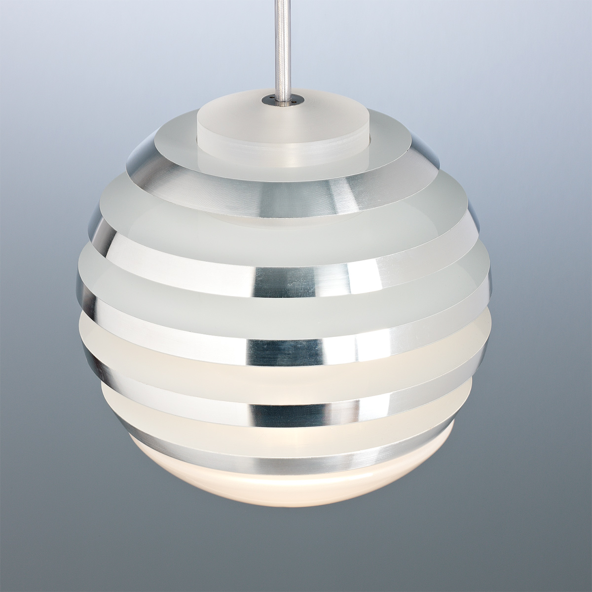 Tecnolumen Bulo LED Pendelleuchte, Aluminium / weiß