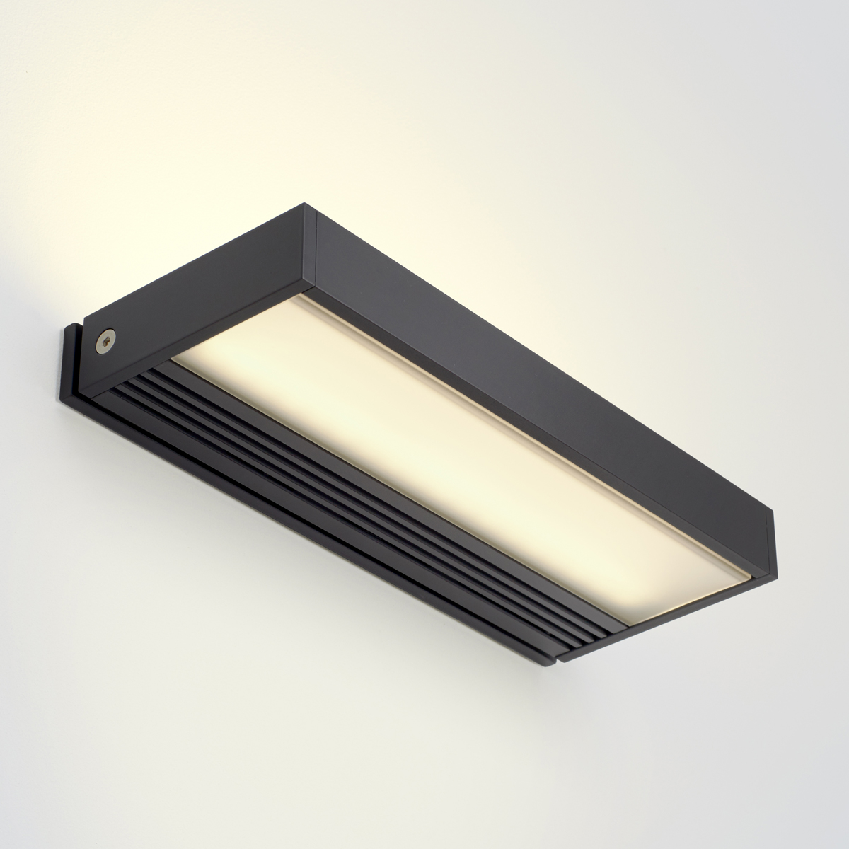 Serien.lighting SML² 220 Wall LED, schwarz lackiert, Gläser: satinée