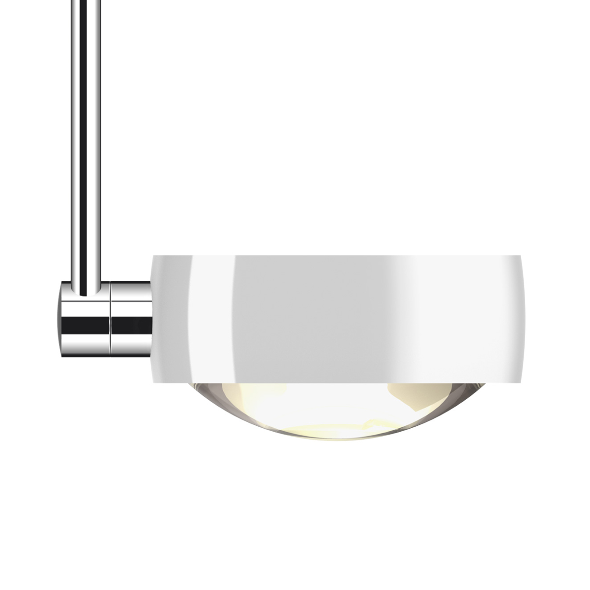 Occhio Sento C faro up LED Deckenleuchte, 2700 K, 10 cm, Chrom / weiß glänzend