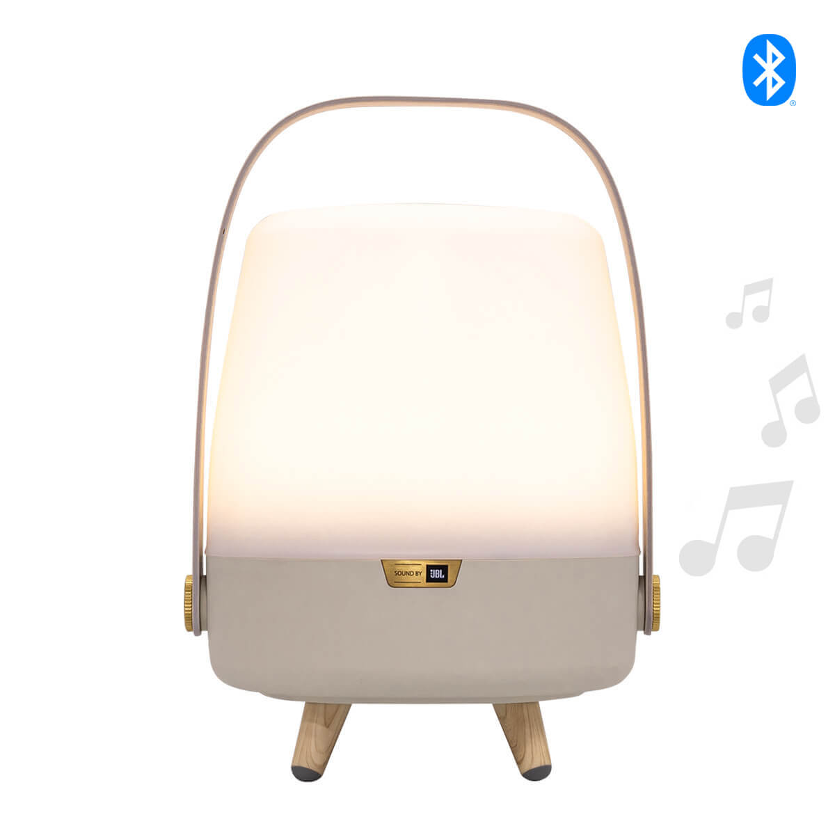 Kooduu Lite-up Play Mini 2.0 Sound by JBL LED Akkuleuchte & Bluetooth Lautsprecher, Sand