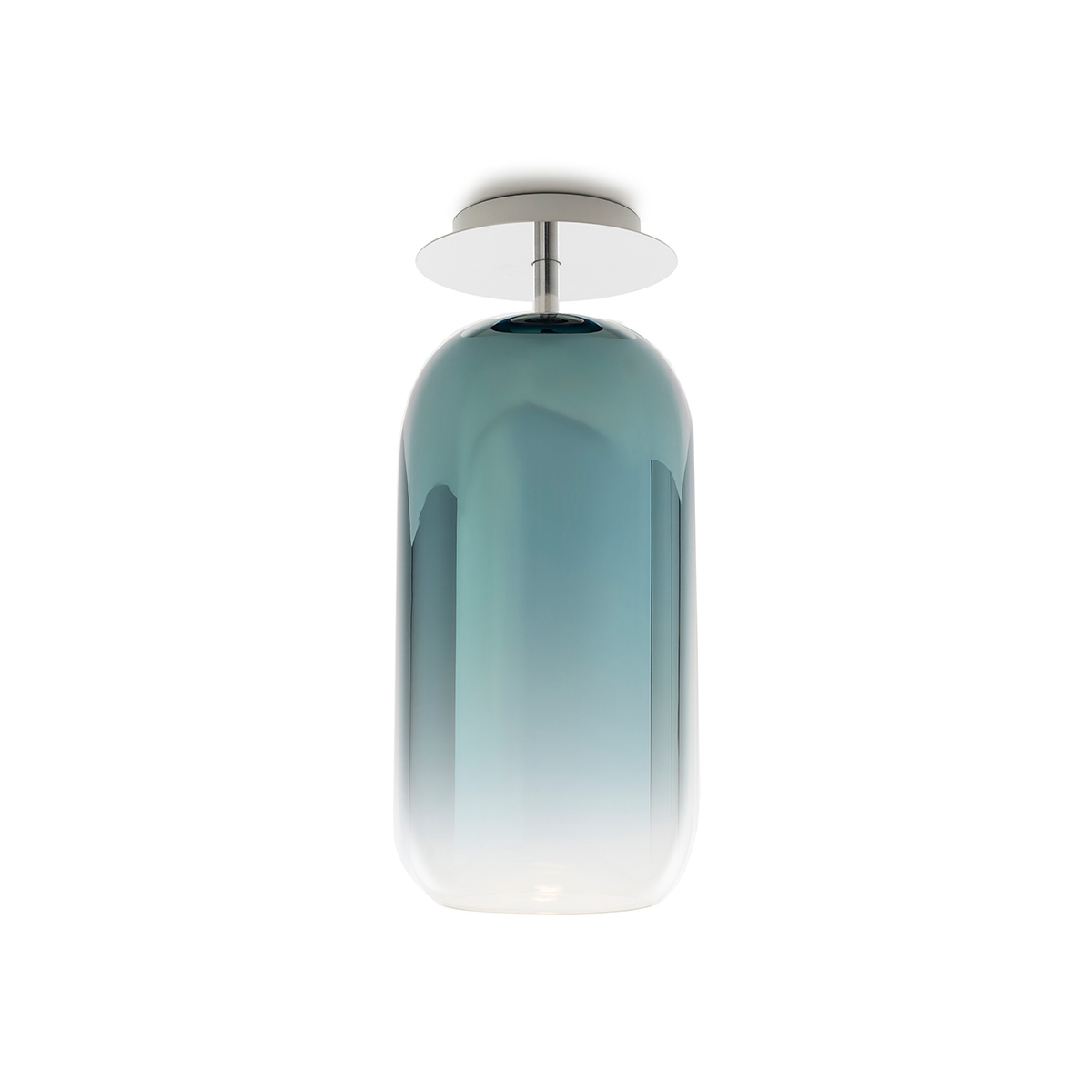 Artemide Gople Lamp Soffitto, Aluminium, Schirm: blau