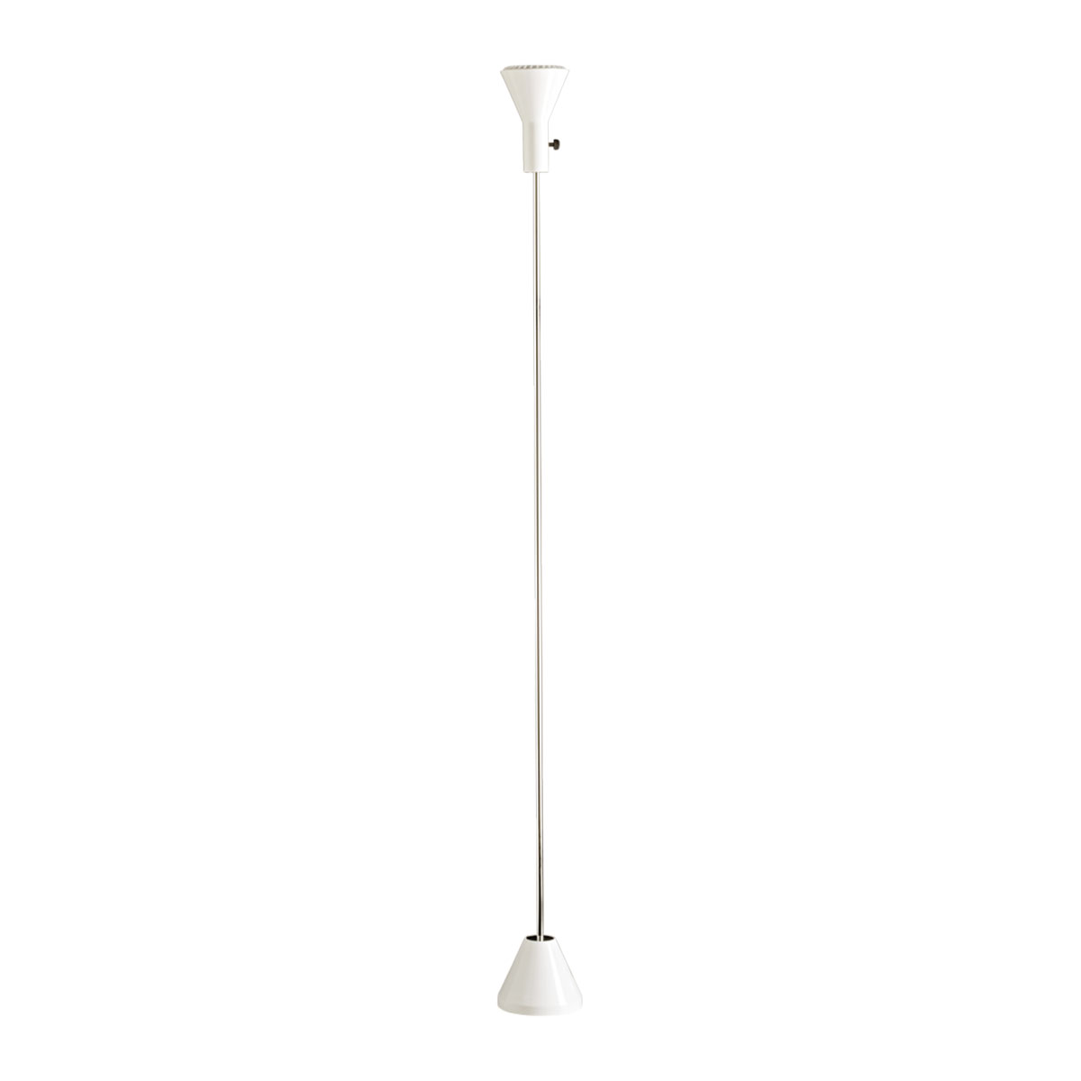Tecnolumen ES 57 LED Stehleuchte, Chrom / weiß lackiert