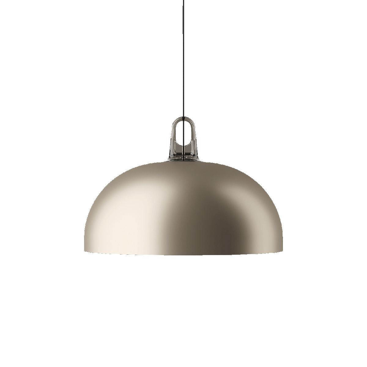 Lodes Jim Dome Pendelleuchte, grau / champagner matt