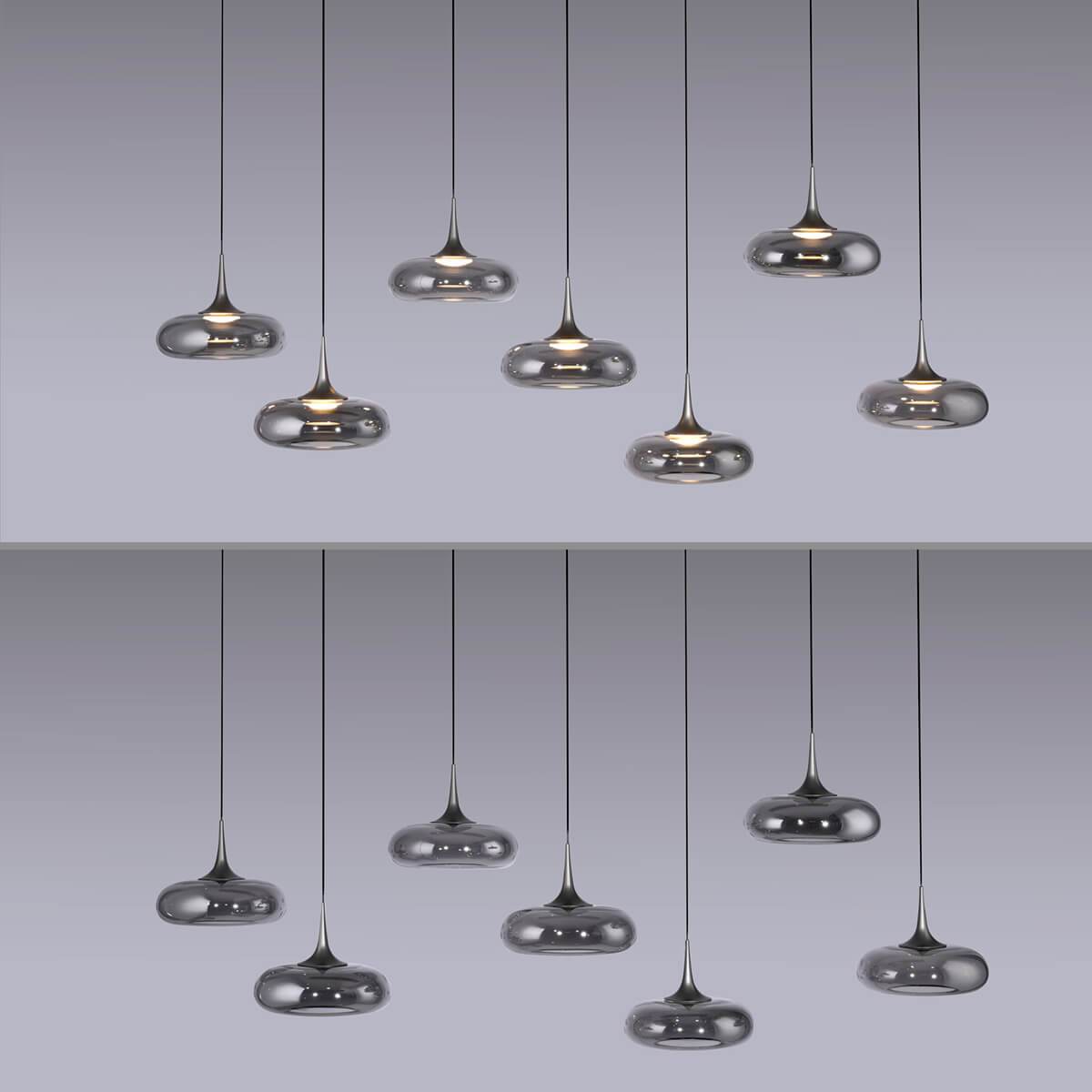 Posh LED Pendelleuchte, 7-flg.