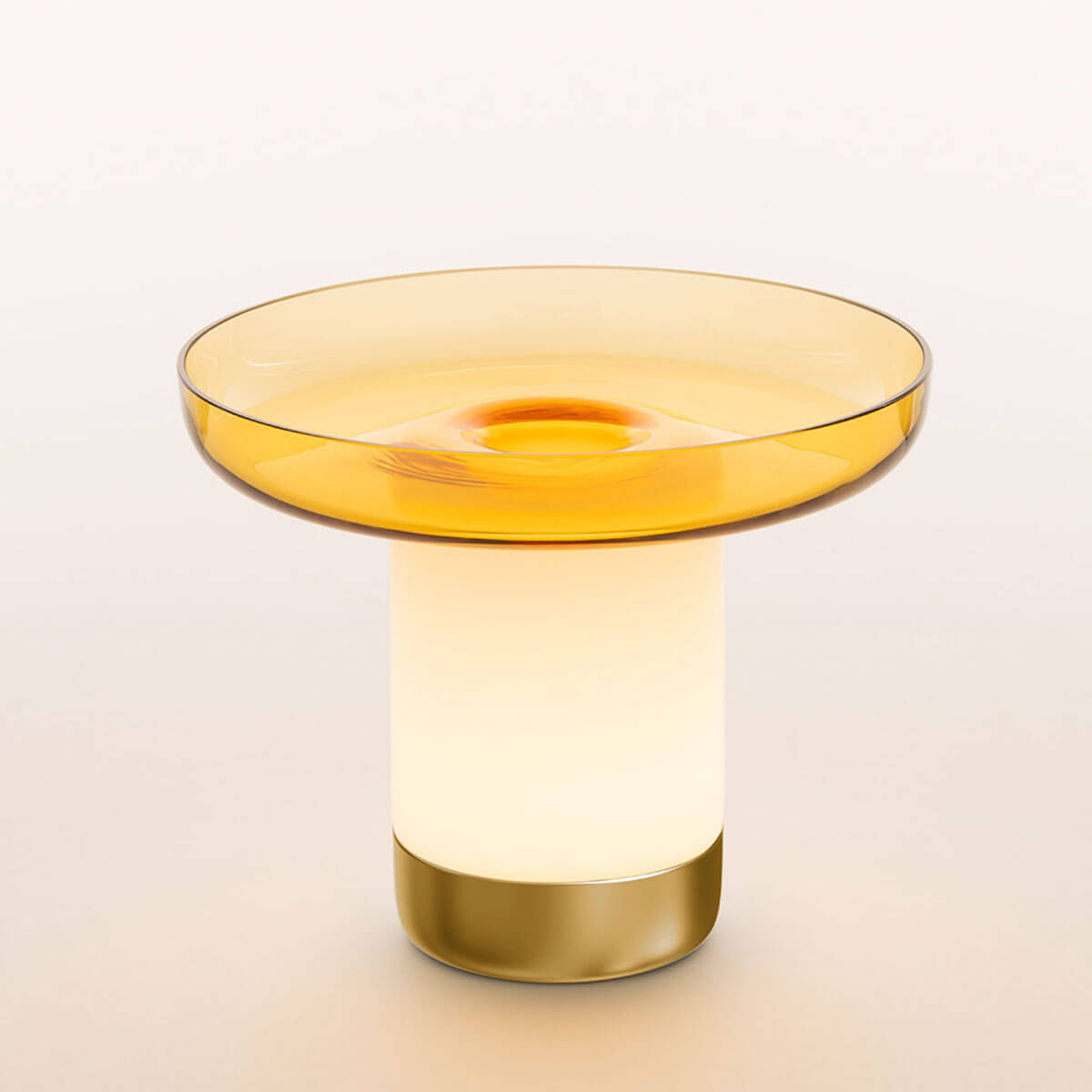 Artemide Bontà Portable LED Akkuleuchte, inkl. Teller, Glas: Topas