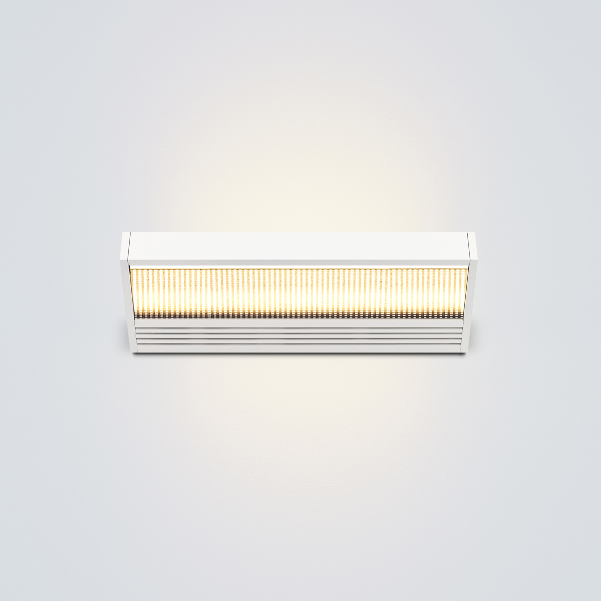 Serien Lighting SML LED Wall M, weiß lackiert, 3000K, Gläser: satinée / Raster