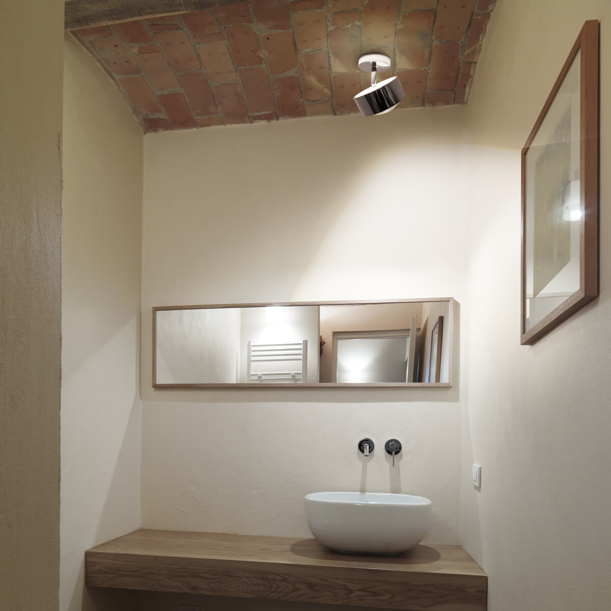 Top Light Puk Maxx Turn LED Up & Down Deckenleuchte, Gehäuse, Chrom, mit Linse klar