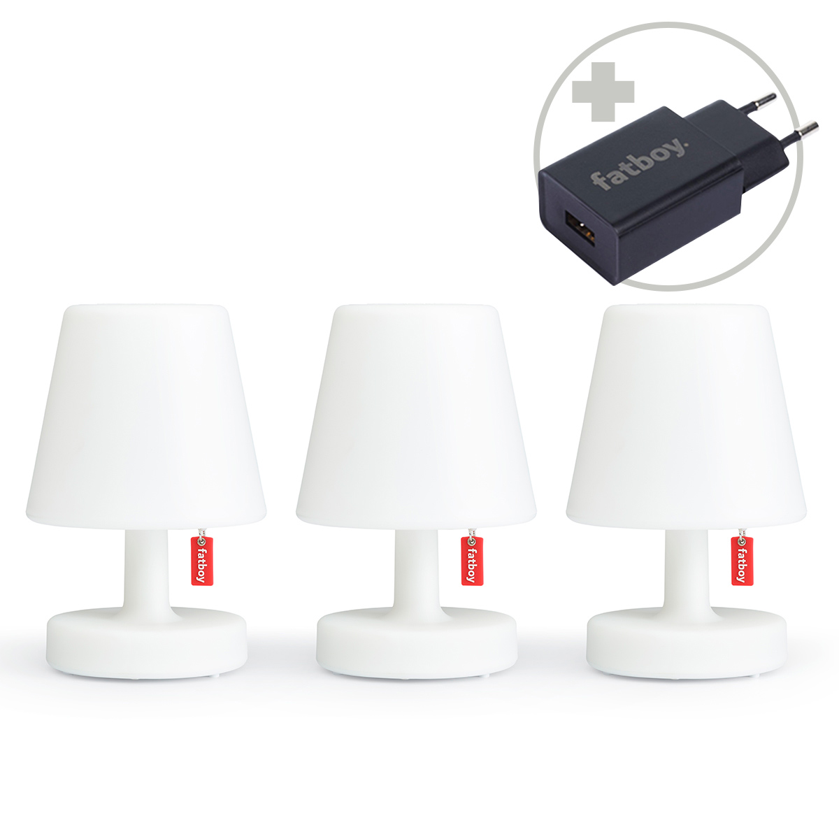 Edison the Mini LED Akkuleuchte, 3er-Set, inkl. USB-Adapter