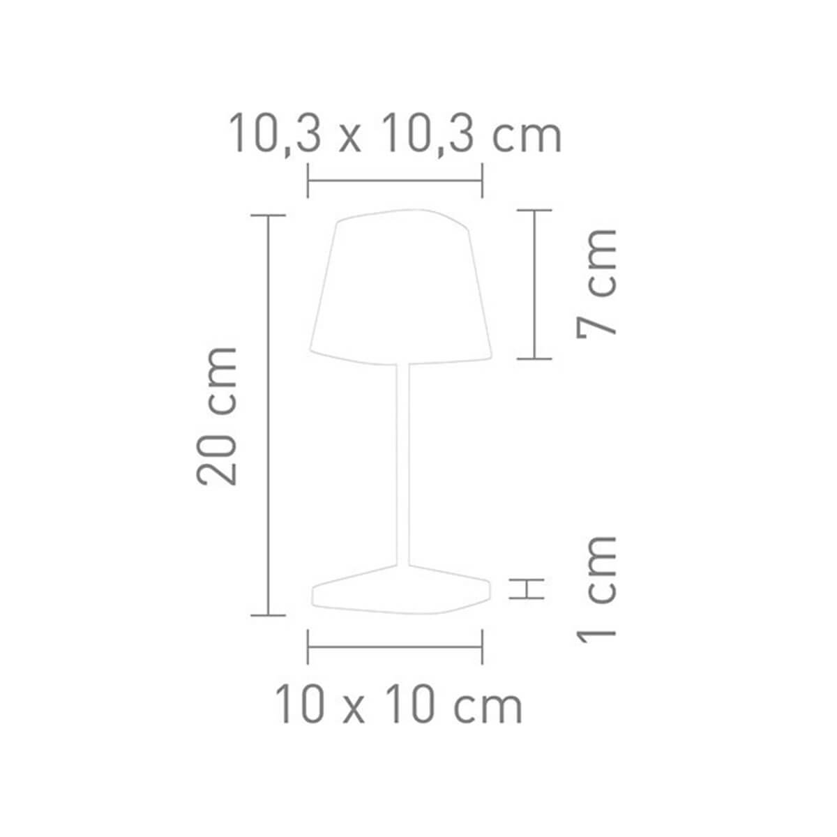 Villeroy & Boch Neapel RC LED Akkuleuchte, Maßzeichnung