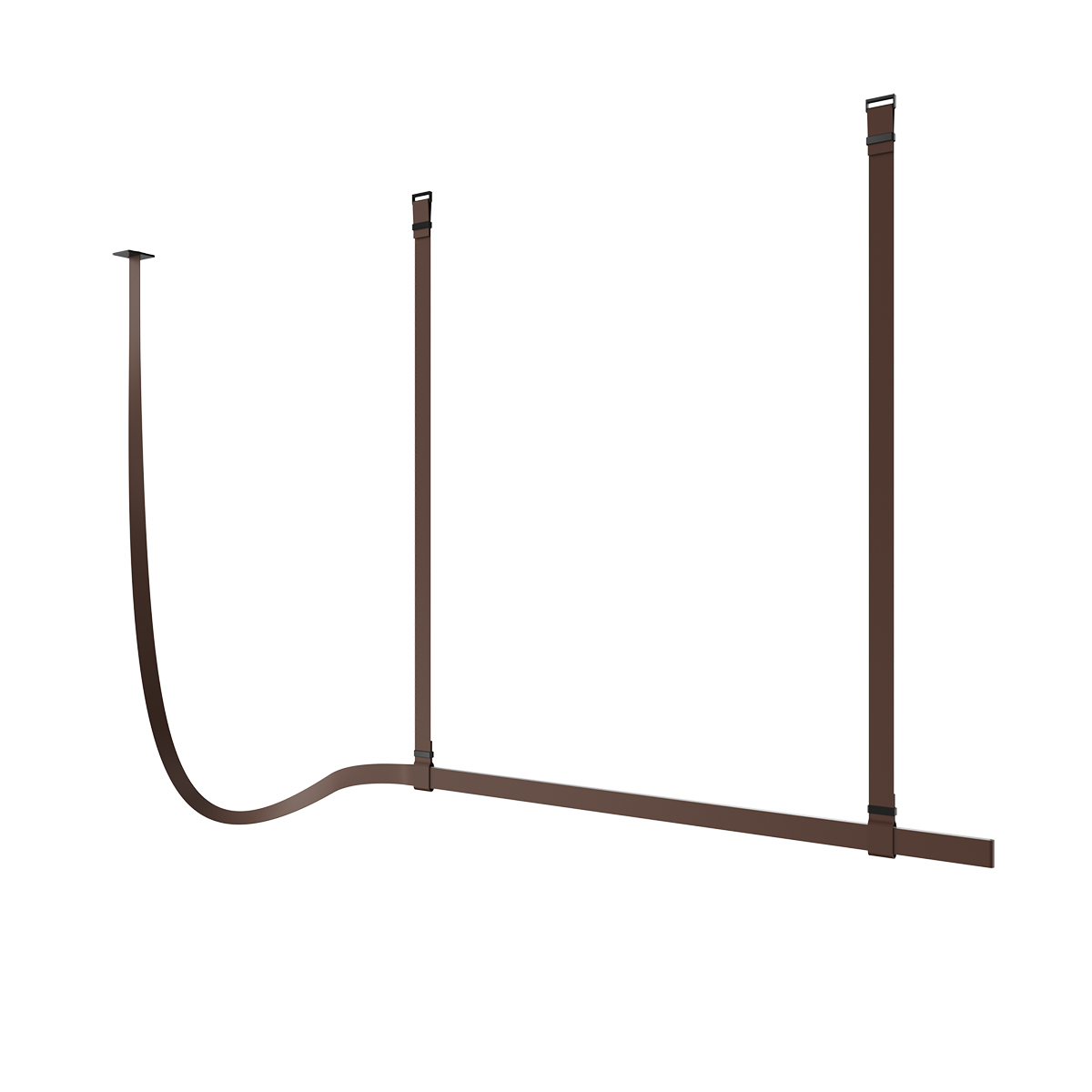 Flos Belt LED Pendelleuchte, Leder naturbelassen
