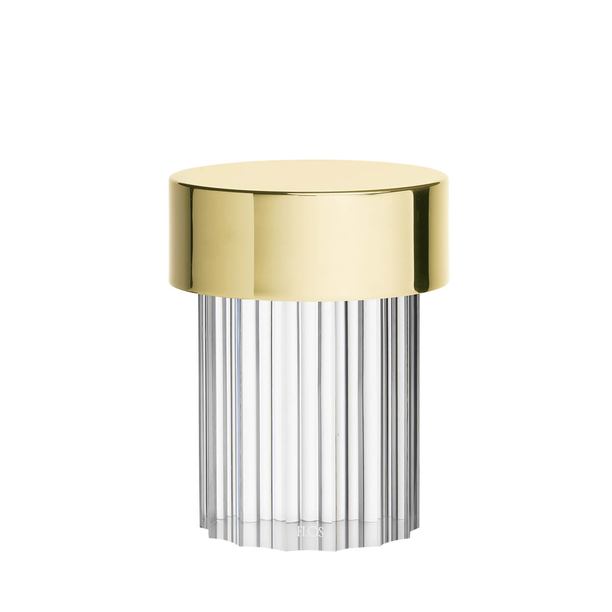 Flos Last Order Fluted LED Akkuleuchte, Messing glänzend