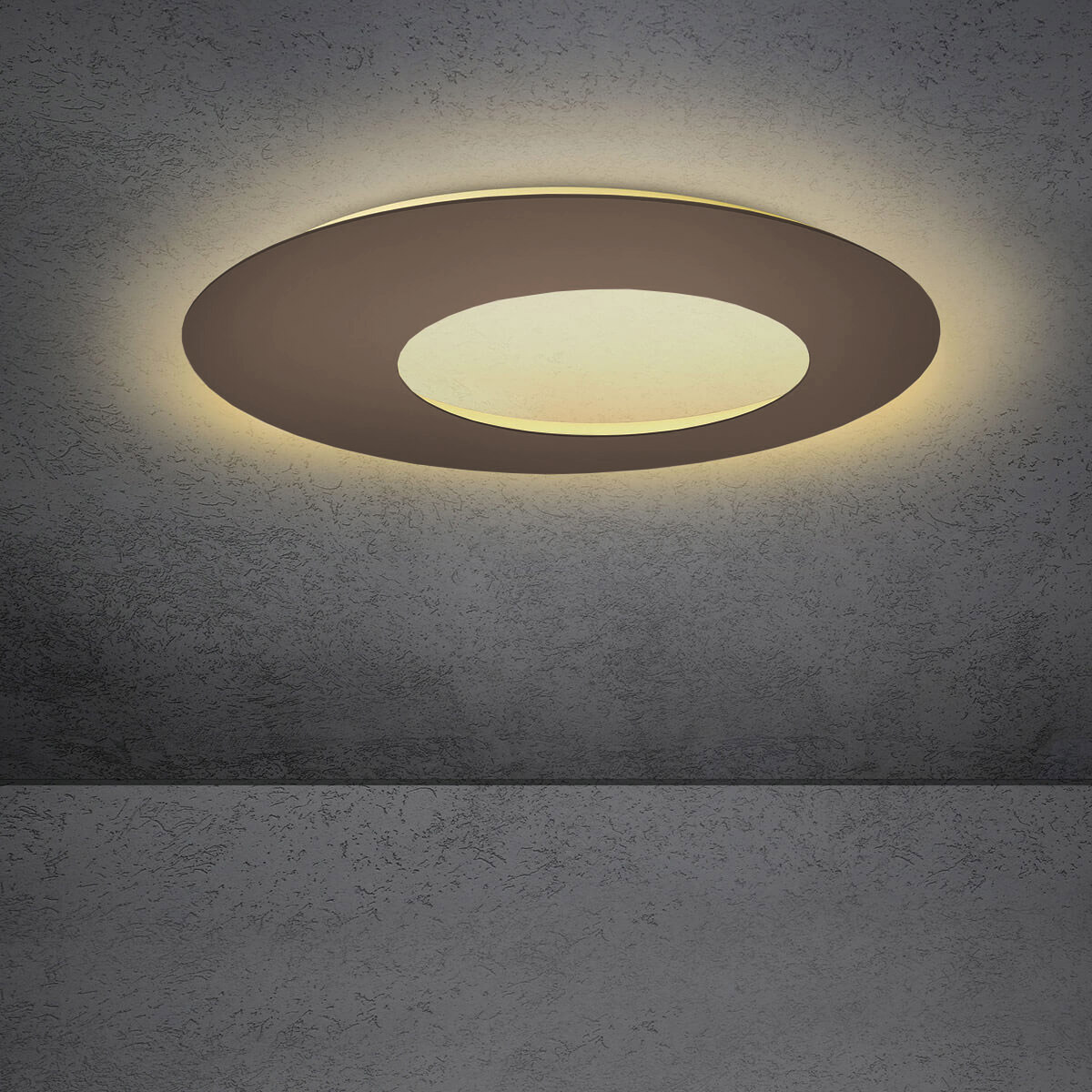 Escale Blade Open LED Wand- / Deckenleuchte, Ø: 79 cm, Bronze eloxiert