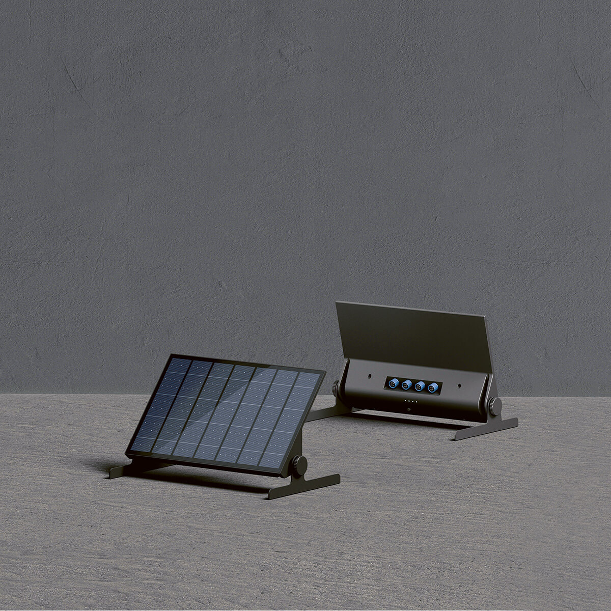 Klewe Elektron Solar-Ladestation & Power Bank, anthrazit