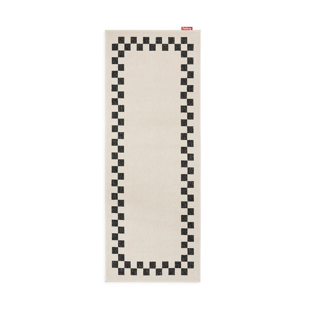 Fatboy Carpretty Catwalk Outdoor Teppich Check Border anthrazit / Creme
