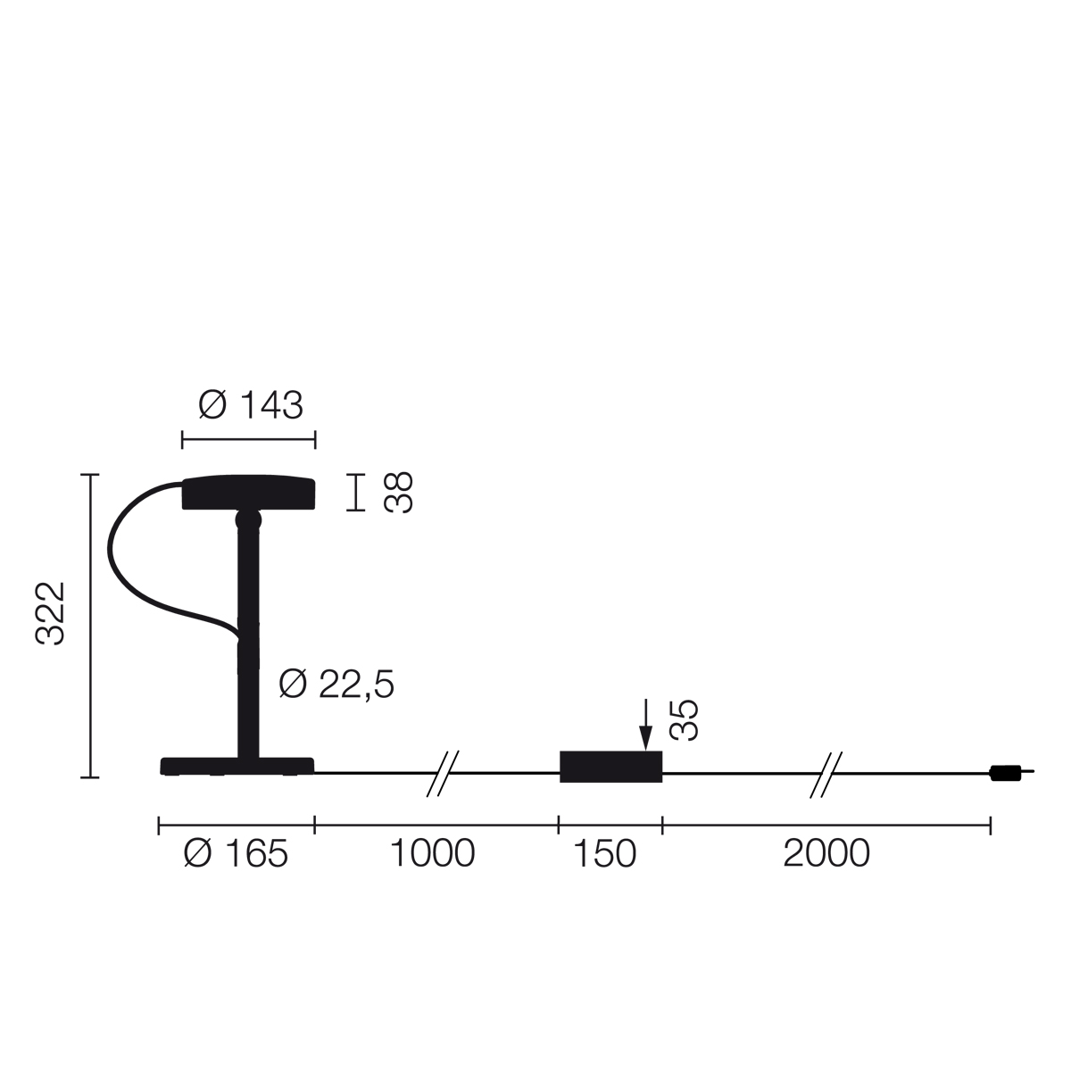 Belux U-Turn-40 LED Tischleuchte