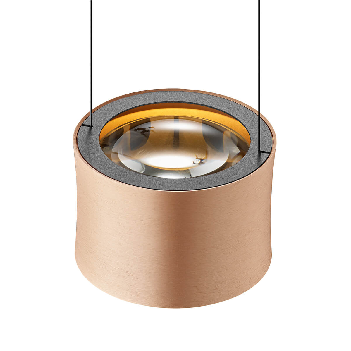 Bankamp Impulse LED Pendelleuchte, 3-flg., Roségold eloxiert