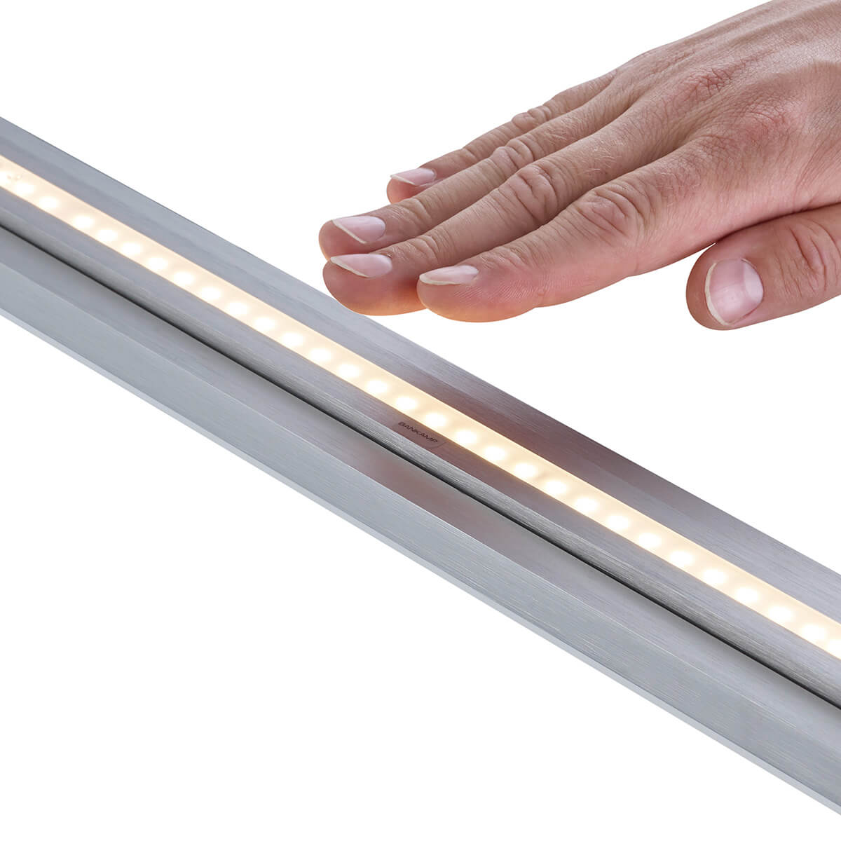 Bankamp Lightline II up & down LED Pendelleuchte, Vertical dim, Nickel matt, Bedienung des Indirektlichts