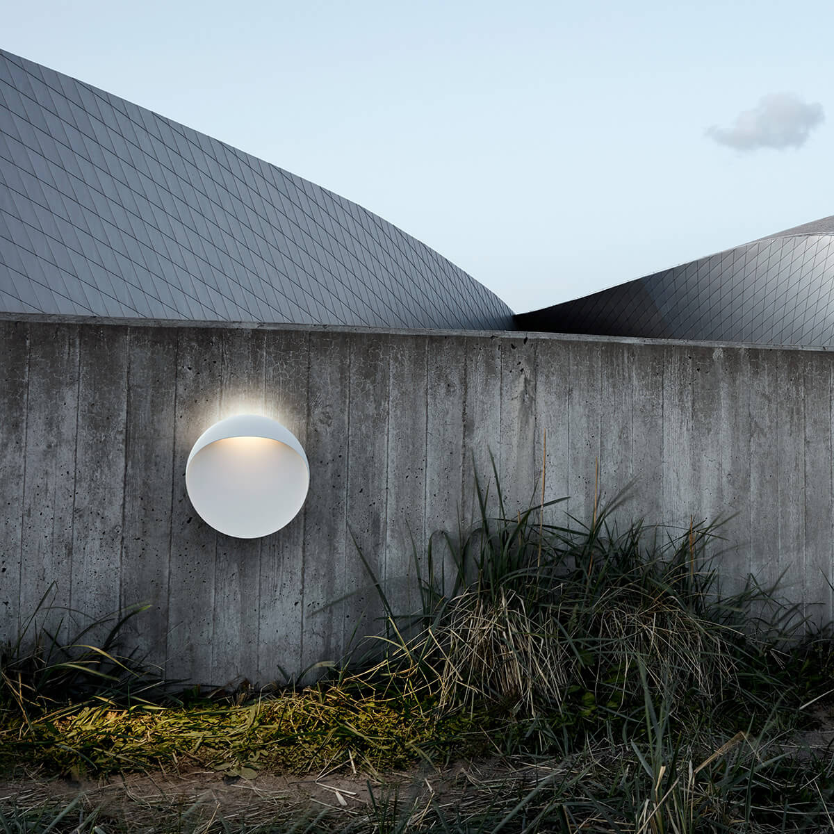 Louis Poulsen Flindt LED Wandleuchte, Ø: 30 cm, weiß