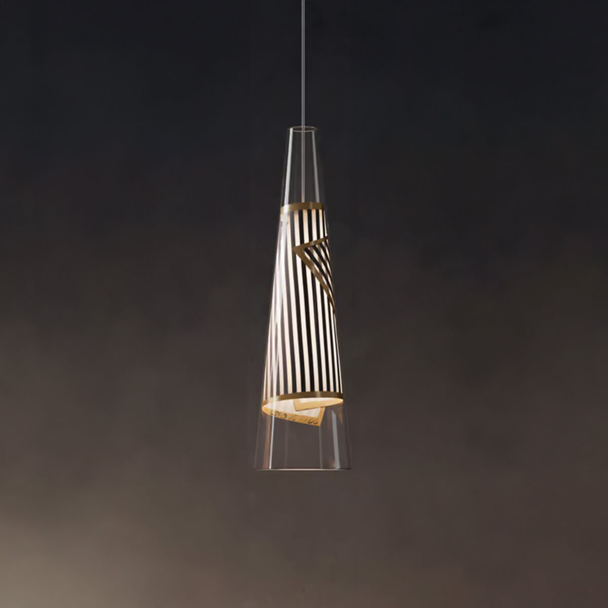 Lodes Cono di Luce LED Pendelleuchte, Small, Gold