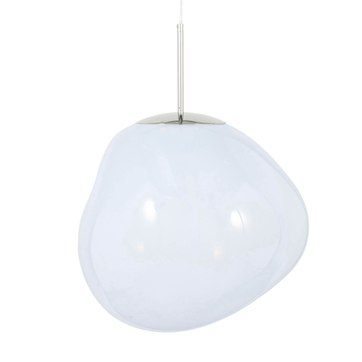 Tom Dixon Melt LED Pendelleuchte, opal / Silber (ausgeschaltet)